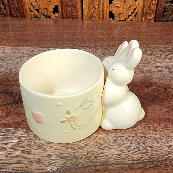 Vintage Kathy Orr for Charpente Bunny ABC Ceramic Mini Planter - Picture 4 of 9